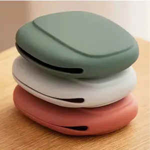 Silicone Cable Organizer Bag, Portable Travel Wire Storage Pouch, Lightweight Necklace Holder, No Print Design, 1pc