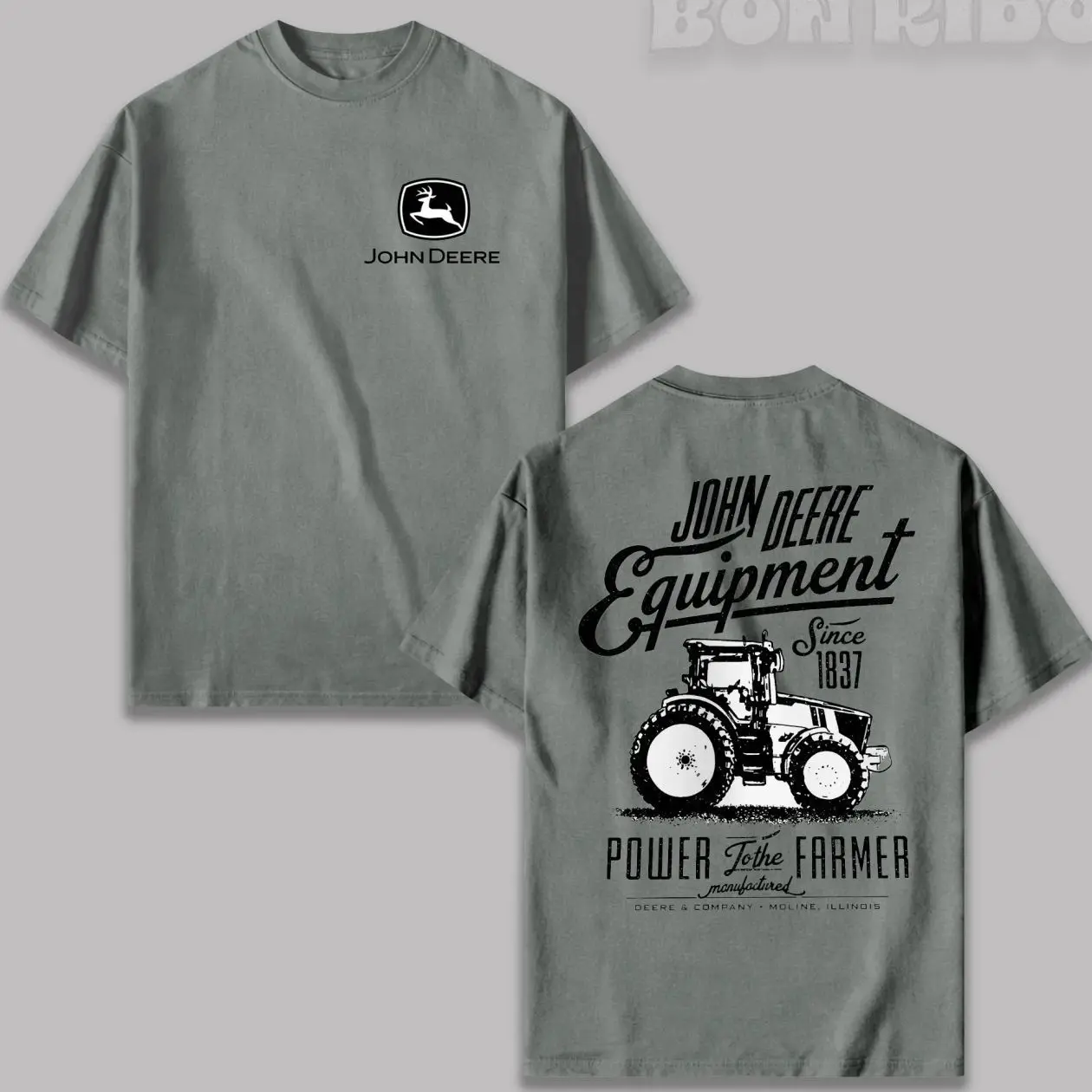 Unisex Short-Sleeve Soft Fabric Vintage John Deere T-Shirt - Agricultural Machinery Prints, Diesel Farming Apparel, Heavy Equipment Inspired Design, Farmer Gift for Dad, Classic Harvest Field Sketch Tee 925