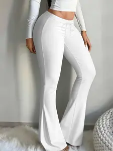 One-piece set, casual and stylish long pants, women's casual flared pants, yoga and jogging sports pants, All Season Activewear, suitable for street wear and all seasons.