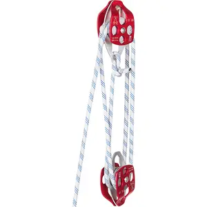 Twin Sheave Block and Tackle 7700LBS Pulley 150Ft,  1/2Inch Double Braid Rope