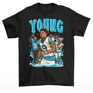 Bryce Young Cartoon Style Carolina Football T-Shirt