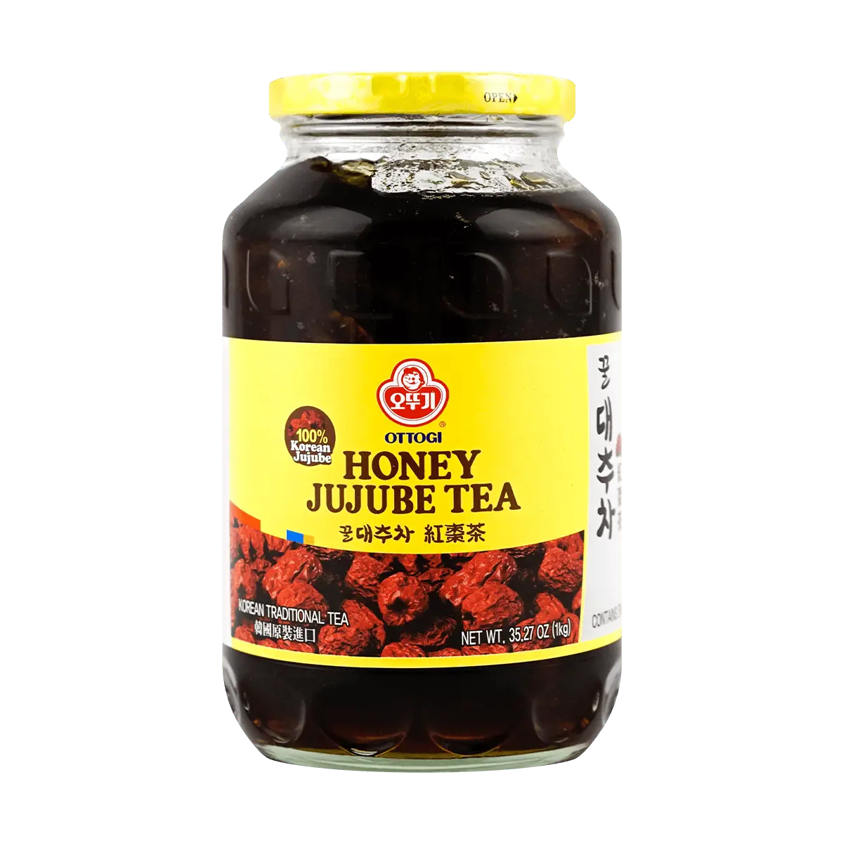 OTTOGI Korean Jujube Tea Honey Paste 1kg - Authentic Red Date & Honey Drink Mix for Refreshing Fruit Tea