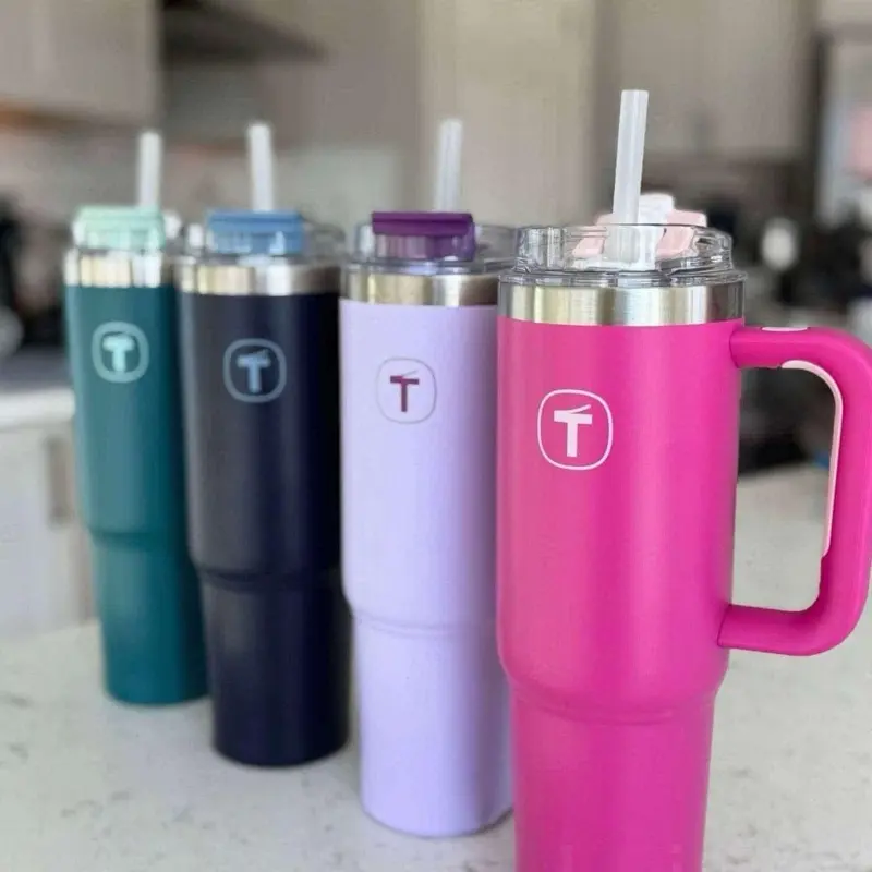 Tupperware Big T Tumbler - 37 oz, Leakproof Cup with Flip-Top Locking Lid and Straw Options - Portable Drinkware Beverage Reusable