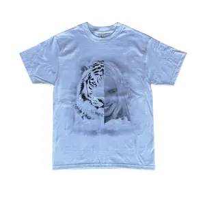 2hollis White Tiger Tee - Unisex Graphic T-Shirt 100% Cotton