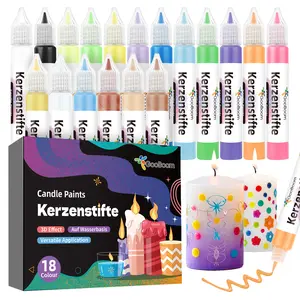 Candle Crayon Set, 18-Color Vibrant Crayon Set, Beginner-Friendly, Ideal for DIY Crafts, Birthday/Wedding/Christmas Candle Art, Suitable for Beginners