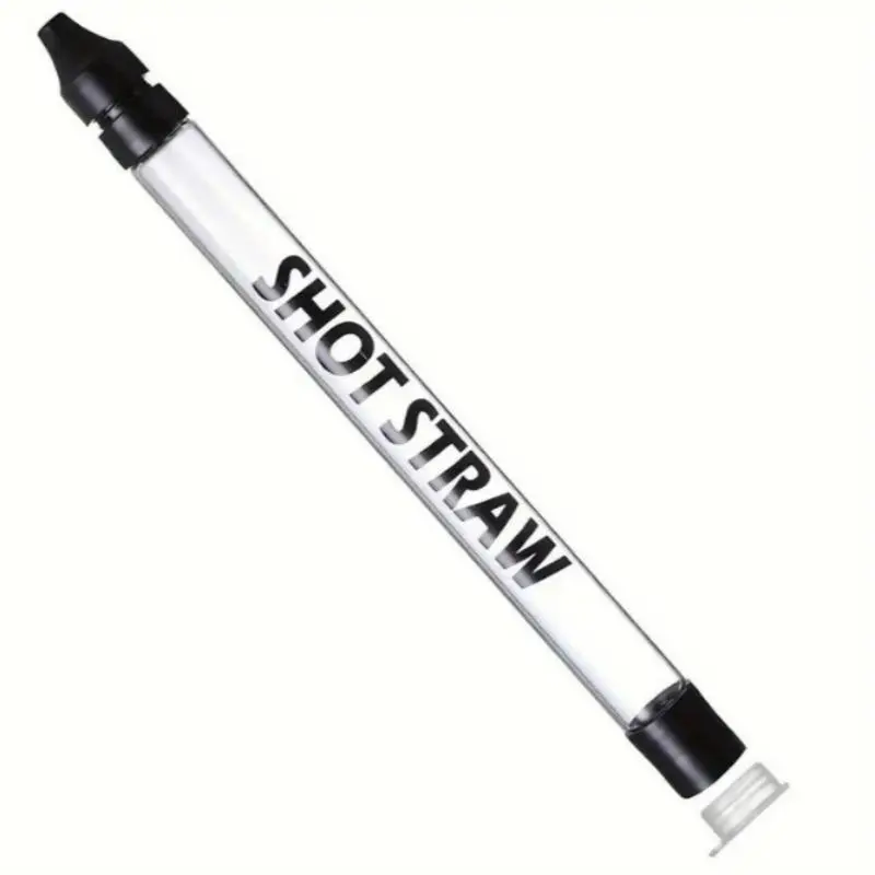 Portable Shot Straw, 1 Count Glass Drinking Bar Straw, Shot Straw for Whiskey & Vodka & Rum, Festive & Party Drinking Accessories, Kitchen Gadgets, Kitchen Accessories