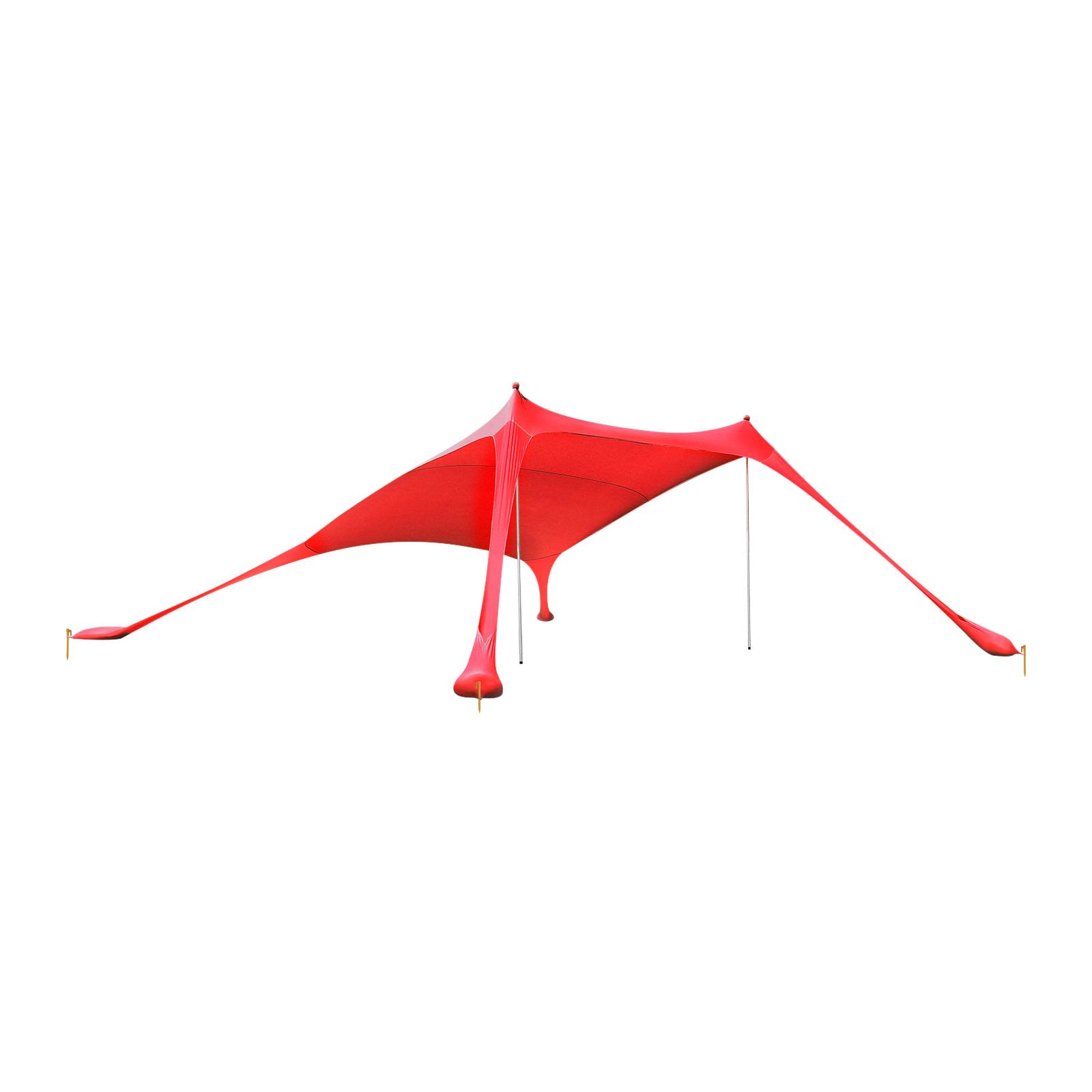 Beach Stretch Tent, Outdoor Tent for Beach Camping,Beach Elastic Sunshade - Red