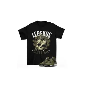 Legendary Shirt to Match Jordan 4 Craft Medium Olive FB9927-200 Cotton Black Fabric Menswear 3000 BC clothes