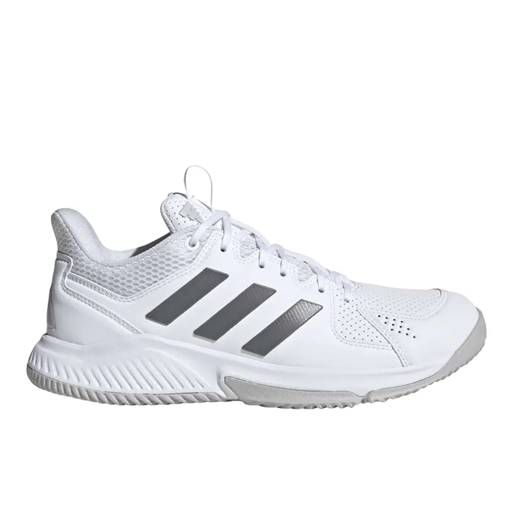 adidas Womens Court Flight Volleyball Sneakers Shoes - Grey, White adidas Womens Court Flight Volleyball Sneakers Shoes - Grey, White