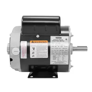 VEVOR 2HP SPL Air Compressor Motor, 115/230V, 15/7.5 Amps Electric Motor, 3450RPM 56 Frame, 5/8" Keyed Shaft, 1.88" Shaft Length for Air Compressors, CW/CCW Rotation