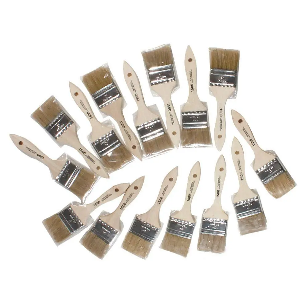 2 in.  Bristle Flat Chip Brush (15 -Pack)