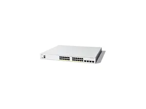 Cisco Catalyst C1300-24FP-4X Ethernet Switch, 24 Ports, Manageable, 10 Gigabit Ethernet, 10/100/1000Base-T, 10GBase-X, 3 Layer Supported, 370 W PoE Budget