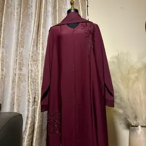 Burgundy Sparkle Abaya