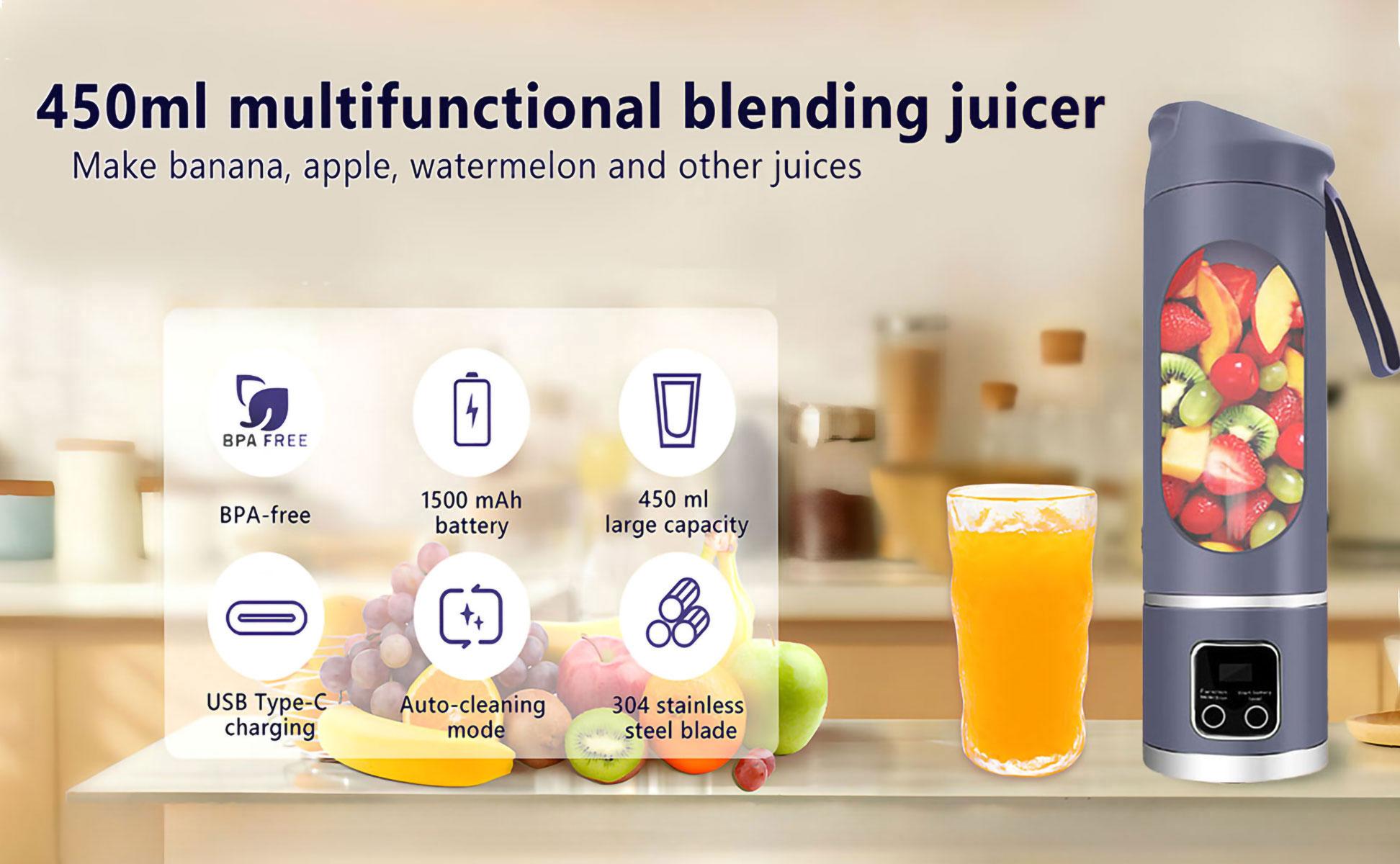 【2026 Upgraded】Best Mini Juicer Blender – 2-in-1 Ice Crusher & Smoothie Maker,Leak Proof Design, Makes Shakes & Baby Food in Seconds cup juicer rechargeable mini blender vegetable