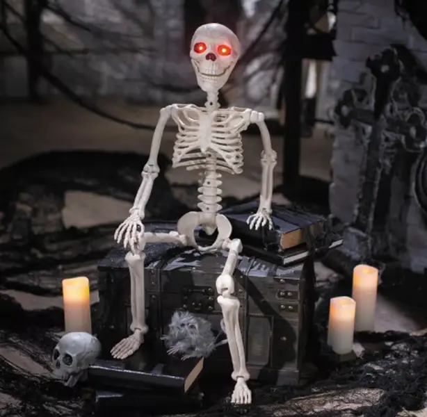 36" Animated Posable Skeleton Halloween Decoration