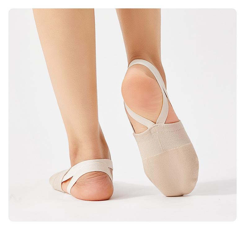 Dance shoes, knitted artistic gymnastics shoes, half-socks for men and women, half-sole shoes, cheerleading and belly dance practice shoes