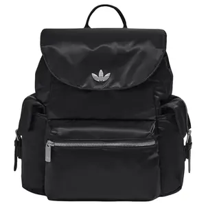 Adidas Originals FLIP Backpack with Silver Logo and Recycled Polyamide for Women in Black