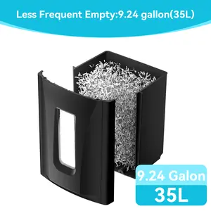 Large Commercial Heavy Duty 22-Sheet High Security Paper Shredder with 9.24 Gallons Pullout Waste Bin for Office Use