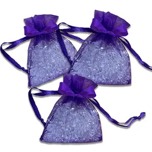 Moonwater Elixirs Full Moon Energy-Infused Clear Quartz Crystals in Organza Sachet Bag - Reiki-Enhanced for Manifesting, Amplified Intentions, Clarity & Focus, Vitality & Spiritual Elevation