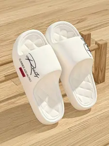 Women's Summer Slip-On Sandals, Ultra-Light Eva Material, Diamond Embossed Cushioned Insole, Anti-Slip Wear-Resistant Sole, Ideal for Beach Pool Daily Casual, Slipper