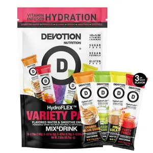 Devotion Nutrition HydroFLEX Hydration Powder Packets – Vitamin Infused Water Enhancer, Sugar Free, Gluten Free, Vegan Drink Mix, 12 Count Variety Pack