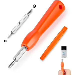 Video Doorbell Screwdriver, Double-Ended T6 T15 Screw Driver Tool for Camera Video Doorbell Replacement, Battery Change, Wifi Password Reset
