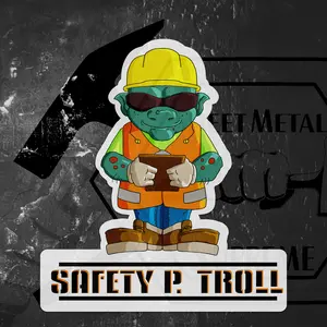 Safety P Troll Sticker for Hardhats, Toolboxes, and Laptops - Heat Resistant and Easy-Remove - Perfect for DIY Projects