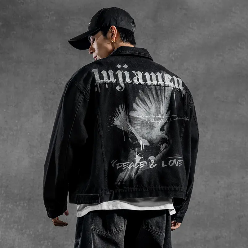 lujiamen Heavyweight denim jacket for casual wear