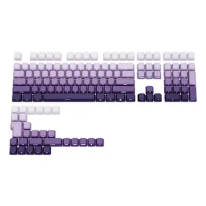 Gradient Backlit Keycaps, over 130 Keys, Dual Layer Injection Molding Pbt Material, Customizable RGB Lighting, Durable Pbt, Gaming Keyboard Accessories