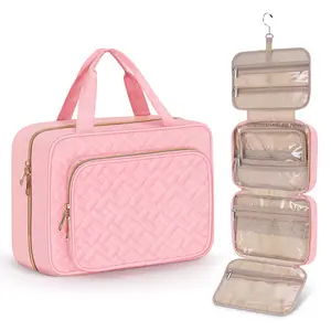 Wedama Women’s Hanging Travel Toiletry Bag, Waterproof Cosmetic & Makeup Organizer, Large Capacity Bathroom Bag for Cruise Trips, Business Travel & Camping