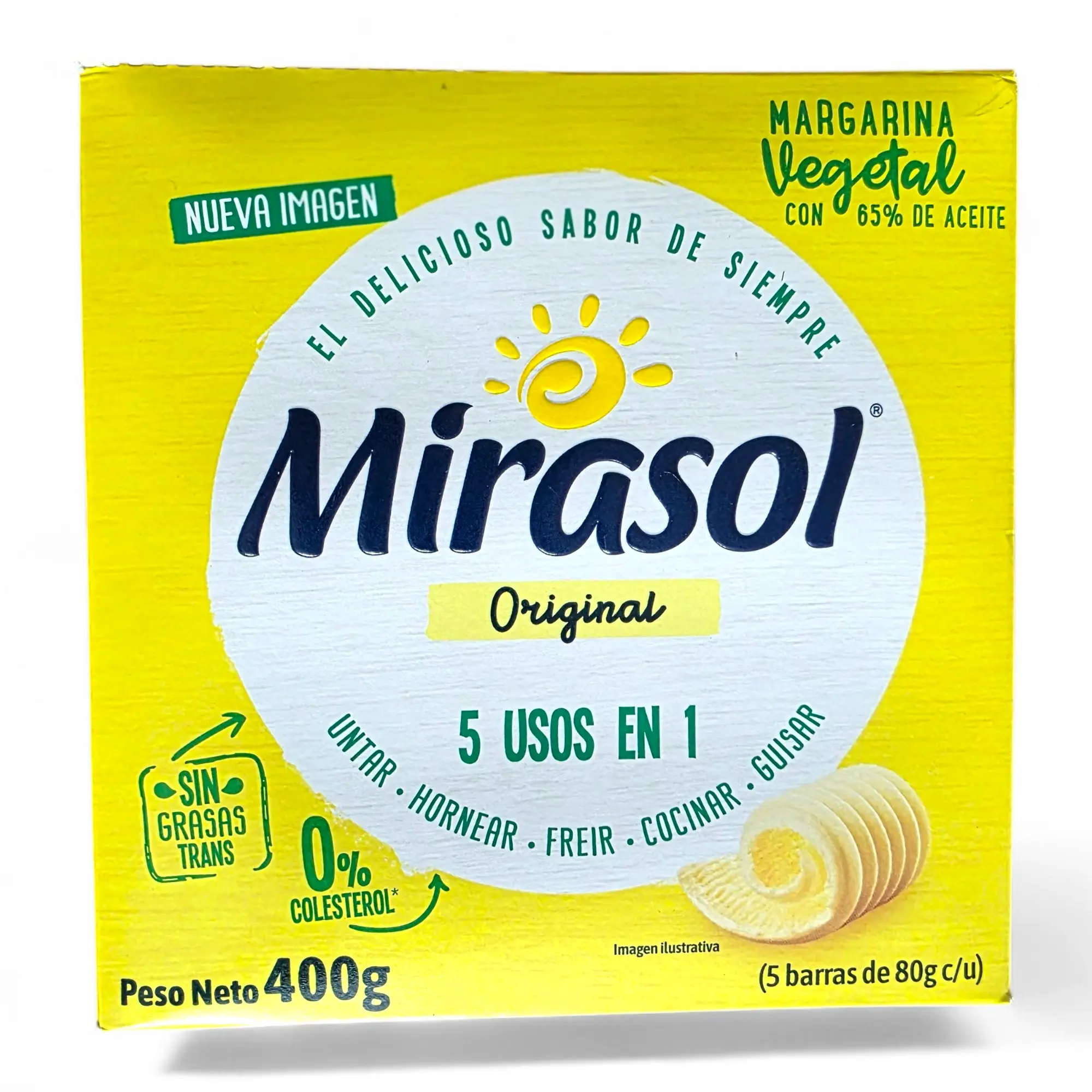 Mirasol Margarine, 400g Baking Margarine (5 x 80g Bars) from Guatemala