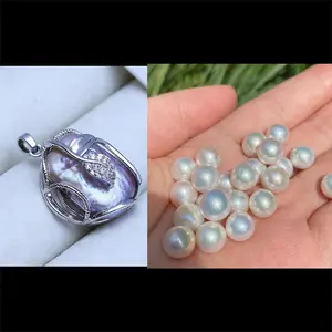 Pearl pendant+[live opening] Min 1 White Sakura as gift