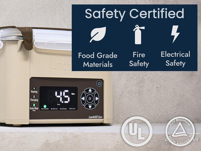 LunchEAZE Core Cordless Heated Lunchbox – Battery-Powered, 4-Cup Capacity, 220°F Max, Automatic Scheduled Heating, Stainless Steel Container LunchEAZE Core Cordless Heated Lunchbox – Battery-Powered, 4-Cup Capacity, 220°F Max, Automatic Scheduled Heating, Stainless Steel Container