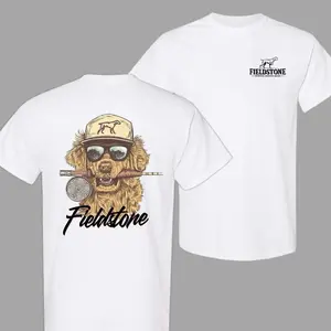 Bay Retriever Reel T-Shirt – Funny Duck Hunting Dog Tee for Outdoorsmen, Southern Style Graphic Shirt for Men, Casual Country Menswear