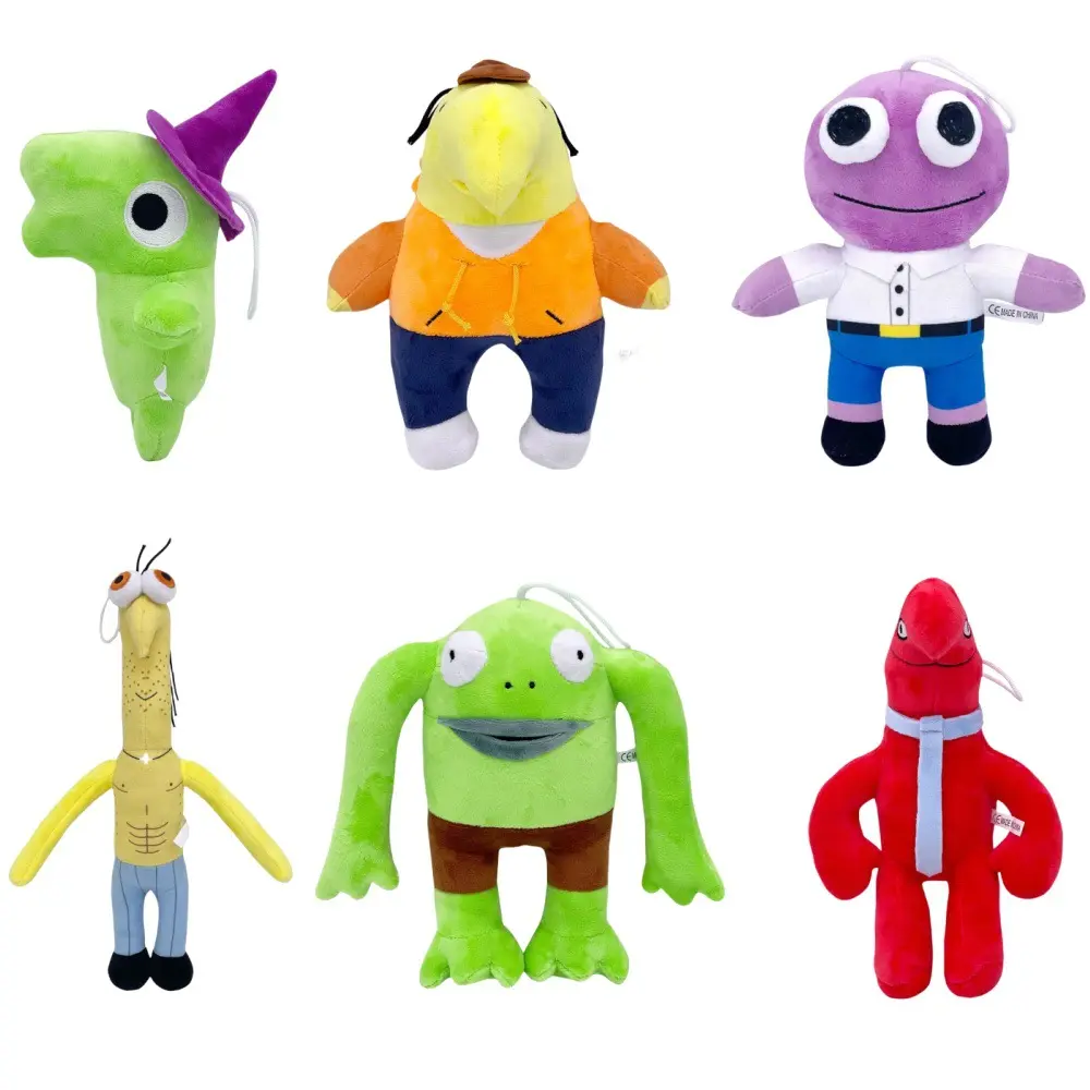 Smiling Friends Chibi Person-Shaped Stuffed Toy, Cute Cartoon Character Soft Doll, Kawaii Plushie for Home Decoration, Birthday Gift for Fans, Chibi Stuffed Toys, Person-Shaped Stuffed Toys
