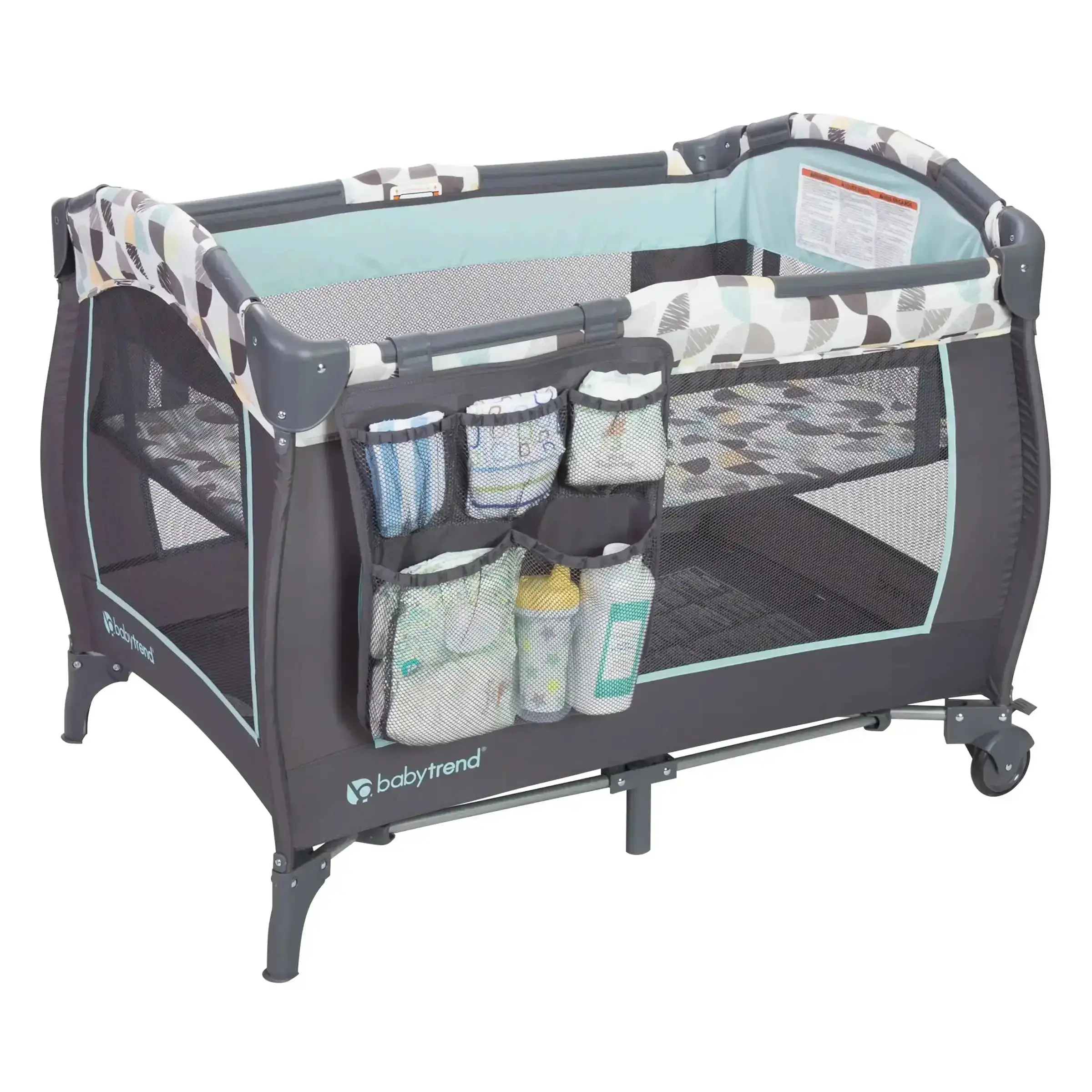 Baby Trend® Trend-E Portable Nursery Center® Playard w/ Full-Size Bassinet, Parent Organizer & Tote Bag Baby Trend® Trend-E Portable Nursery Center® Playard w/ Full-Size Bassinet, Parent Organizer & Tote Bag