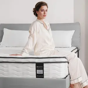 12 inch Queen Hybrid Mattress with Memory Foam, Medium Firm, Euro Top