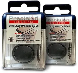 Precision Lock PLS 24 PRO Concealed Magnetic Catch for Doors 30mm+ Quick Install Silent Heavy Duty 2 Pack   Noise Free