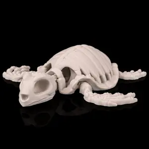 Articulated Skeleton Sea Turtle Fidget Toy | 3D Printed Flexi Turtle | Poseable Ocean Animal | Sensory Desk Toy
