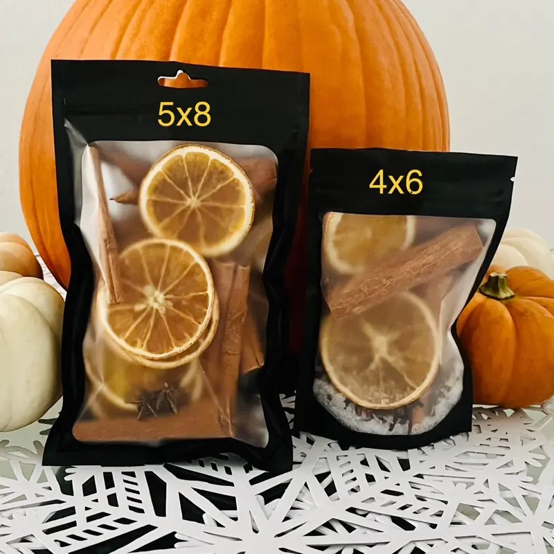 Fall Autumn Scented Simmer Pot with Bath Salt 5x8 & 4x6 Packages Pumpkin Orange Scent Citrus Cinnamon Cloves Home Decor