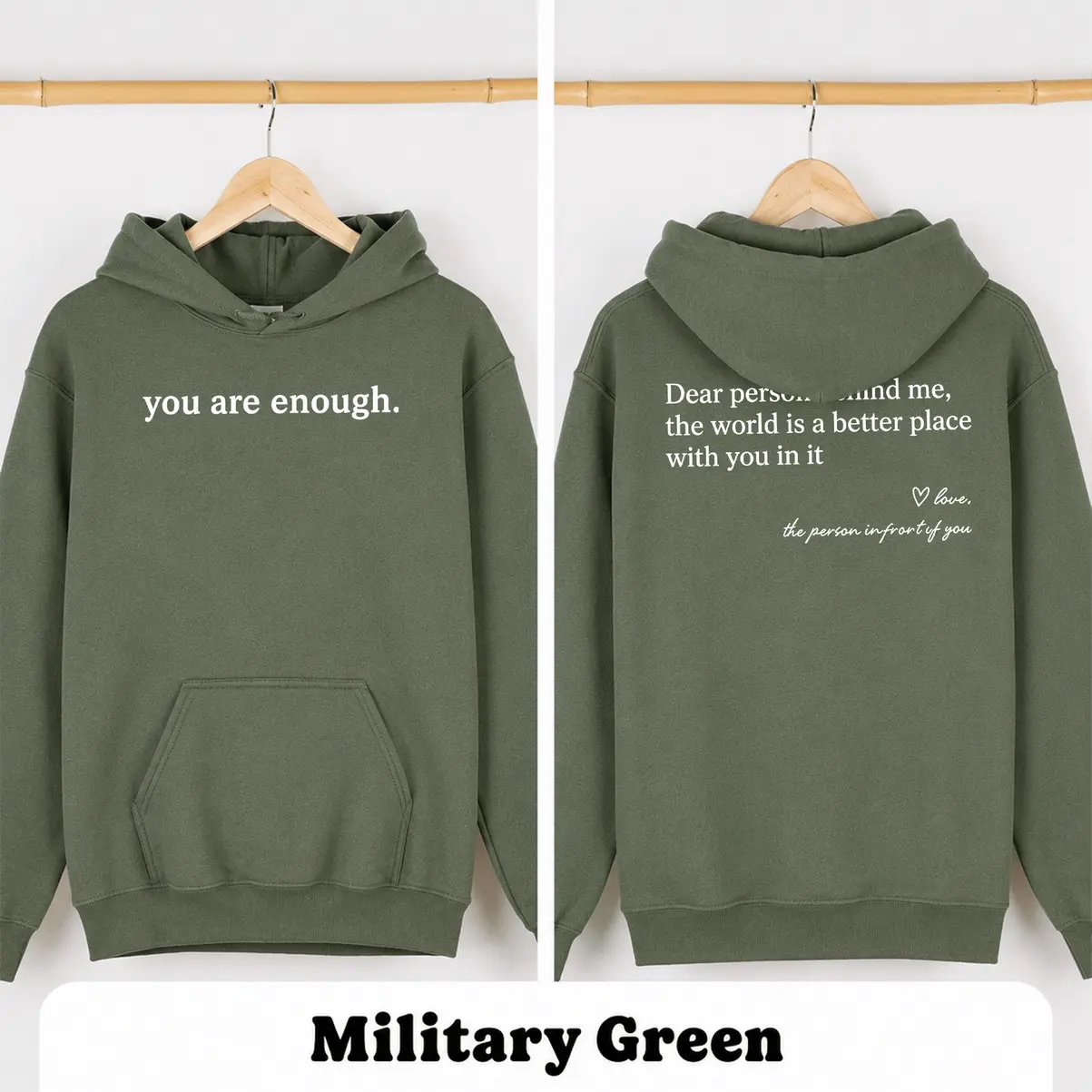 Women's 'Dear Person Behind Me' Inspirational Crewneck Graphic Printed Pullover Hoodie - Soft Cotton-Polyester Blend, Casual Streetwear Top, All Seasons, Party Use, Hand Wash, Double-Check Sizing, Sweatshirts, Casual Ootd