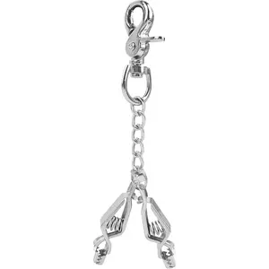 Heavy Duty Metal Glove Clip with 2 Alligator Clips for Pants, Work Glove Holder and Safety Glove Clip