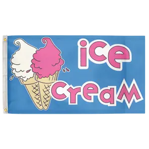 Ice Cream 3'X5' Flag 100D Polyester (90cm x 150cm) Restaurant Business Flag (B17) RolFlags