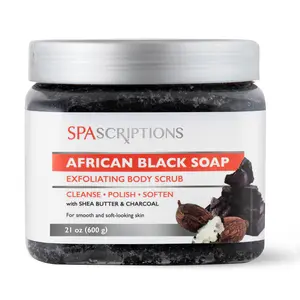 African Black Soap Exfoliating Body Scrub Body Care Skin Care Smooth Charcoal Clear Moisture Polish Daily