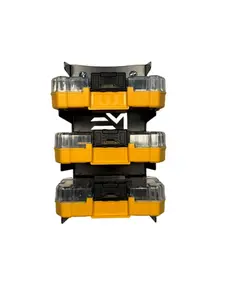 Drill Bit Storage Rack Compatible with DeWalt Drill Bit cases: Powder-Coated Steel, Holds 3 Cases
