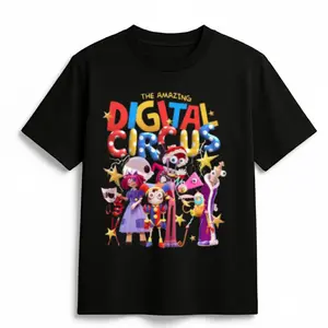 The Amazing Digital Circus Shirt | TADC Characters Graphic Tee | Colorful Cartoon Circus Cast T-Shirt | Unisex Casual Streetwear | Digital Circus Fan Gift