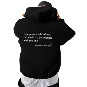 Men's Letter Print Pocket Drawstring Graphic Hoodie, Casual Soft Drop Shoulder Long Sleeves Hooded Sweatshirt Pullover Tops, Lazy School Streetwear Outfit, Going out Outfits, Spring Fall Menswear