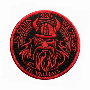 in Odin We Trust Viking God Wolf in God Till Valhall Hook Patch (MTB51)