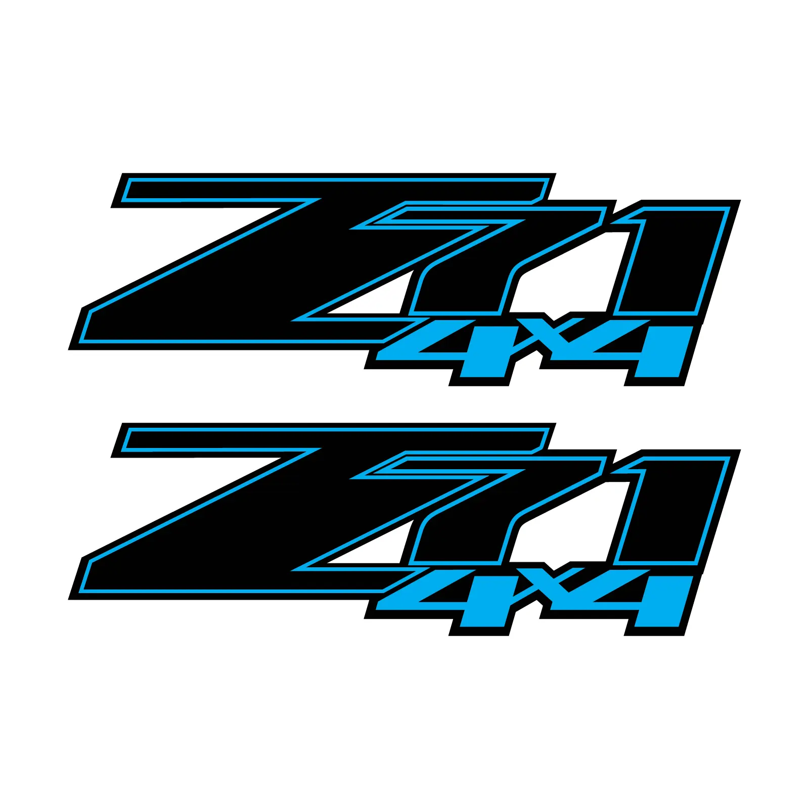Z71 4x4 Truck Decals  Stickers for 1500 2500  / Blue