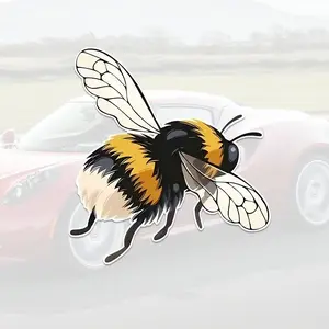 Cute Bee Design Car Sticker, Creative Car Decal, Creative Decorative Stickers for Car, Laptop, Refrigerator, Suitcase, Phone Case, Bumper Sticker